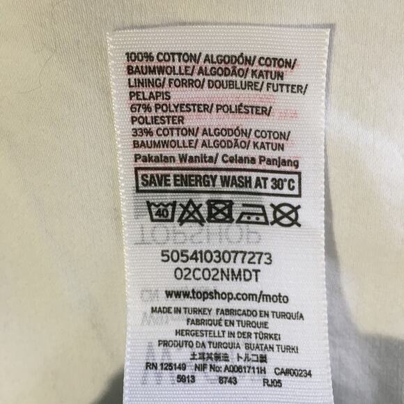 NWT TOPSHOP MOTO women's crop 36/32 wide leg raw edge jeans Retail $75 - Picture 11 of 12